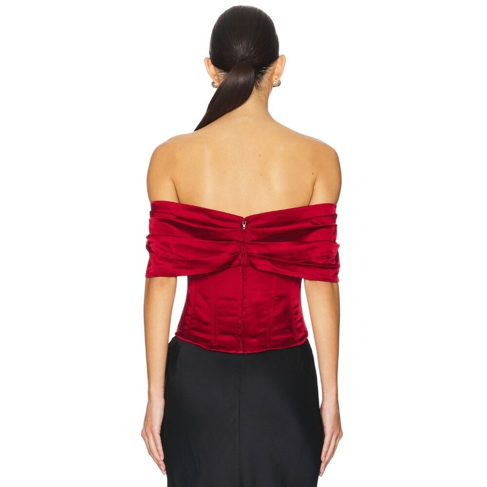 LPA Ilaria Corset Top in Red - Picture 4 of 7